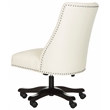 Safavieh Scarlet Wood and Iron Desk Chair in Cream