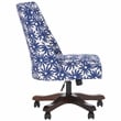 Safavieh Scarlet Wood and Metal Desk Chair in Navy / Ivory