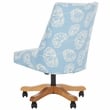 Safavieh Scarlet Wood and Metal Desk Chair in White / Blue