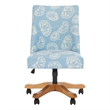 Safavieh Scarlet Wood and Metal Desk Chair in White / Blue