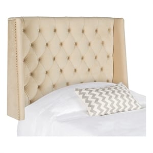 Safavieh London Wood and Fabric Headboard in Beige