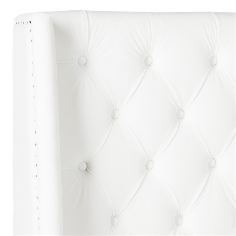 Safavieh London Wood and Fabric Headboard in White