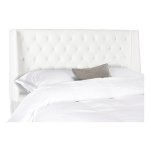 Safavieh London Wood and Fabric Headboard in White