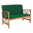 Safavieh Fontana Wood 4 Pc Outdoor Set in Natural / Green