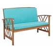 Safavieh Fontana Wood 4 Pc Outdoor Set  in Natural / Aqua