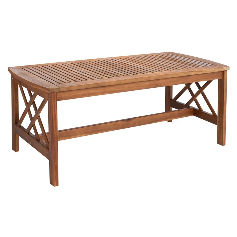 Safavieh Fontana Wood 4 Pc Outdoor Set  in Natural / Aqua