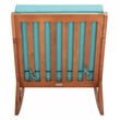 Safavieh Vernon Wood Rocking Chair in Natural / Aqua