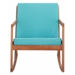 Safavieh Vernon Wood Rocking Chair in Natural / Aqua