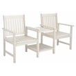Safavieh Brea Wood Twin Seat Bench  in White