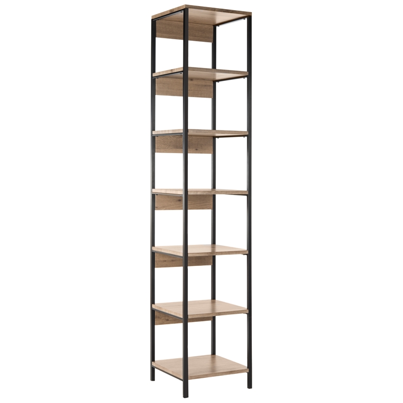 Safavieh Lisa Wood and Iron Etagere in Oak / Black