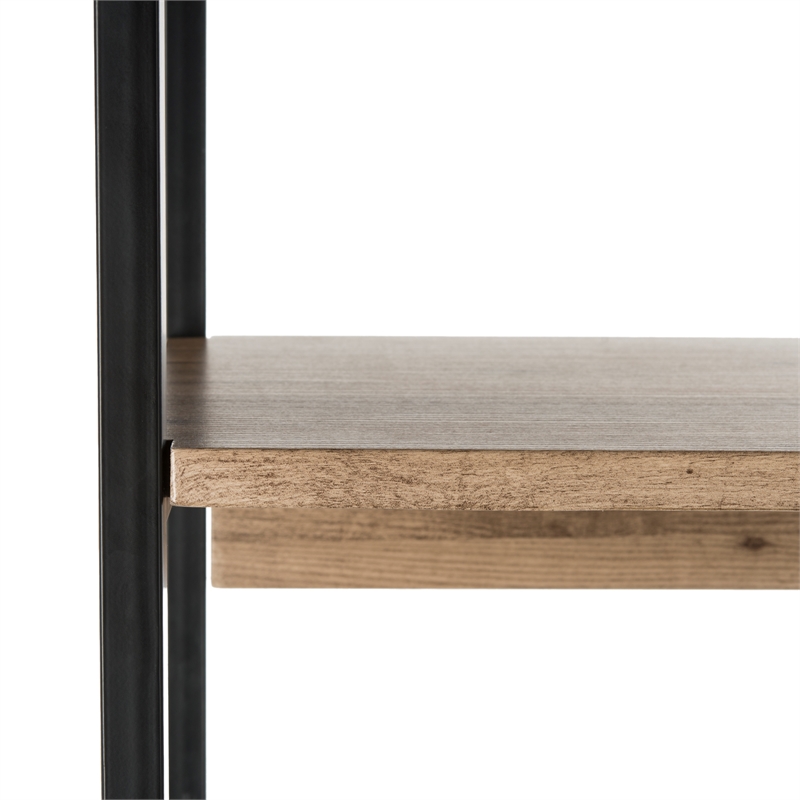 Safavieh Lisa Wood and Iron Etagere in Oak / Black
