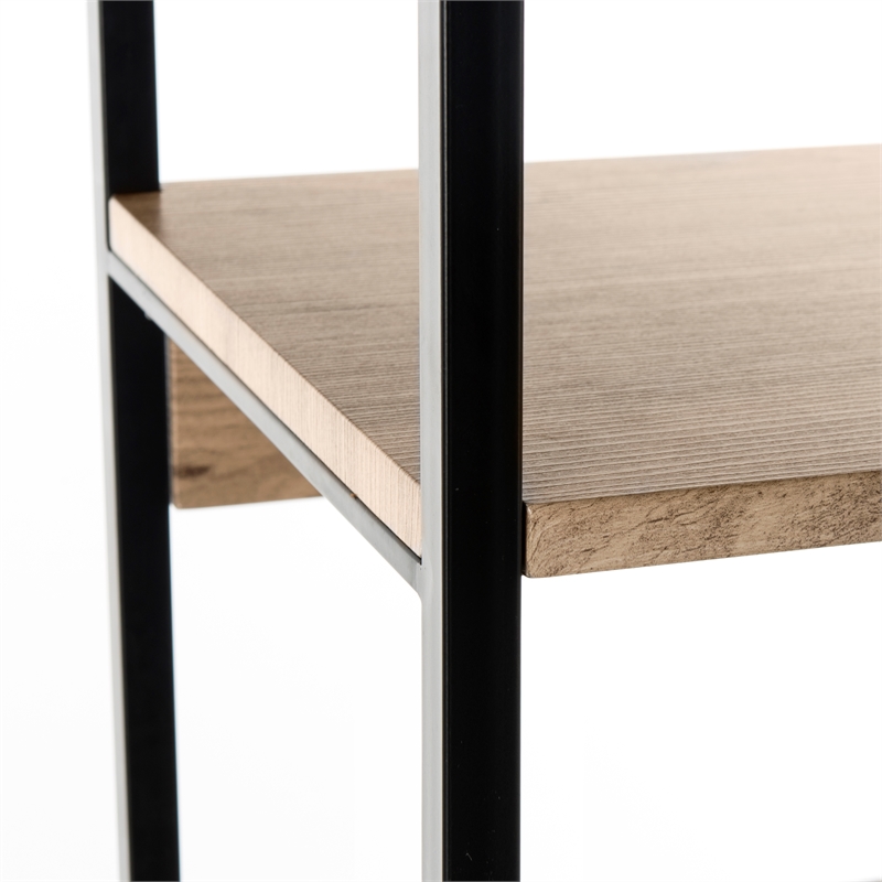 Safavieh Lisa Wood and Iron Etagere in Oak / Black