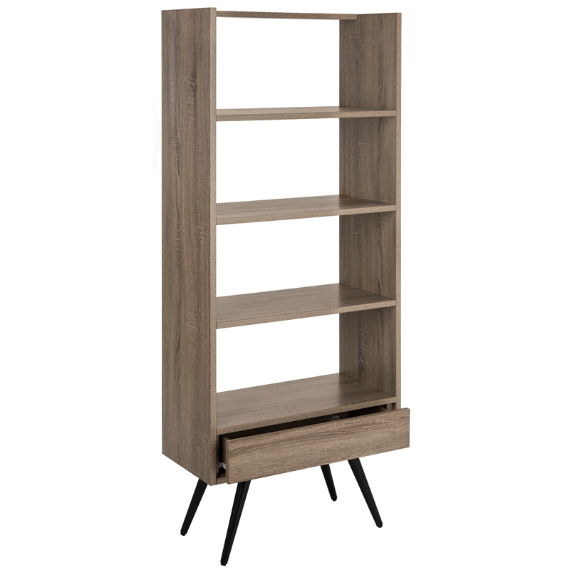 Safavieh Terrence Wood and Iron Etagere in Light Brown / Black