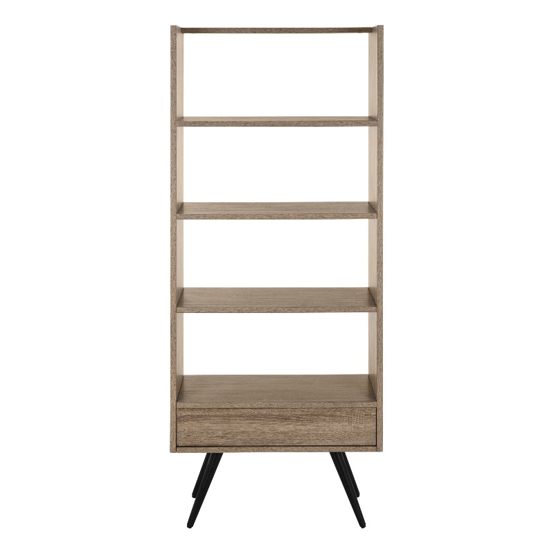 Safavieh Terrence Wood and Iron Etagere in Light Brown / Black