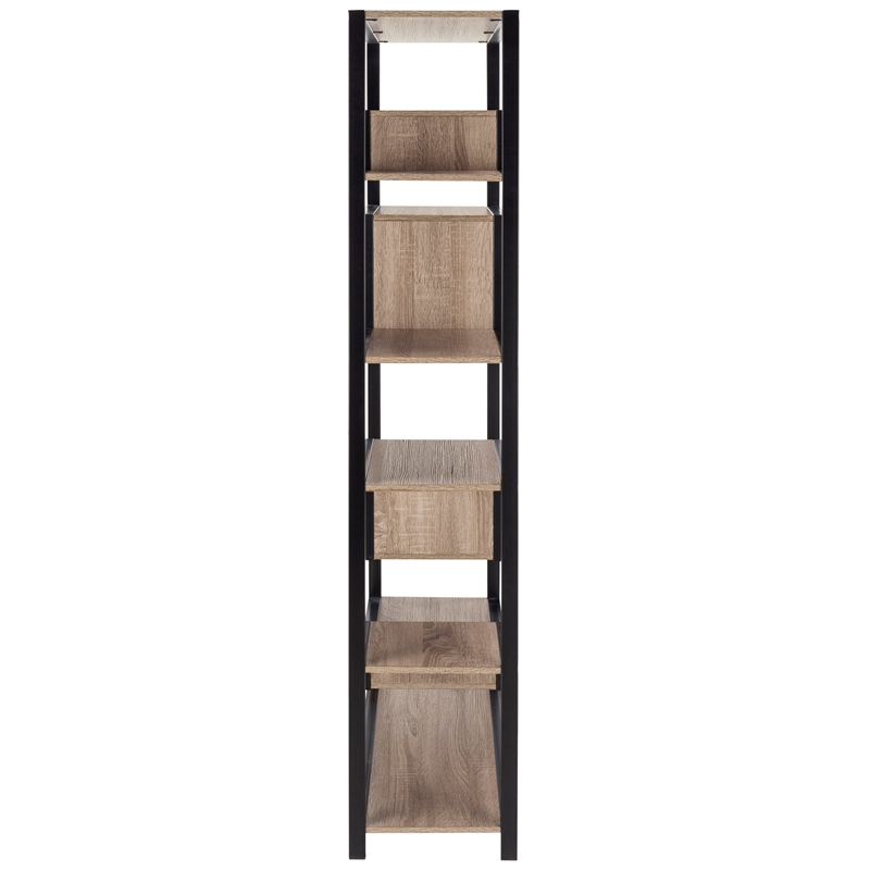 Safavieh Joanna Wood and Iron  Etagere in Light Brown / Black