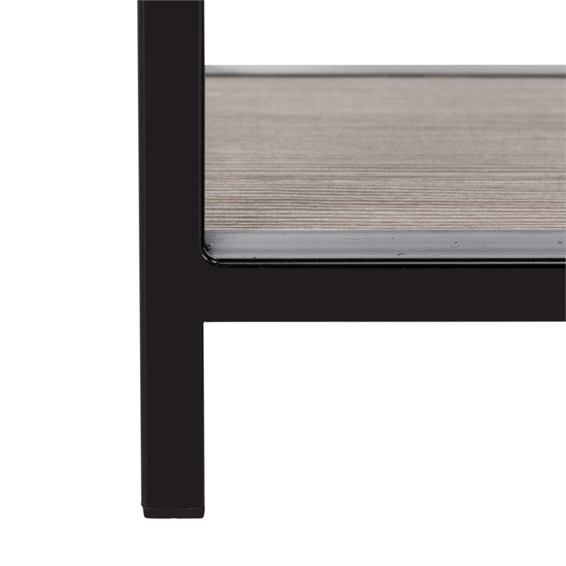 Safavieh Joanna Wood and Iron  Etagere in Light Brown / Black