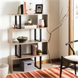 Safavieh Louise Wood and Iron Etagere in Light Brown / Black