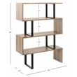 Safavieh Louise Wood and Iron Etagere in Light Brown / Black