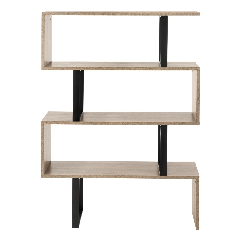 Safavieh Louise Wood and Iron Etagere in Light Brown / Black