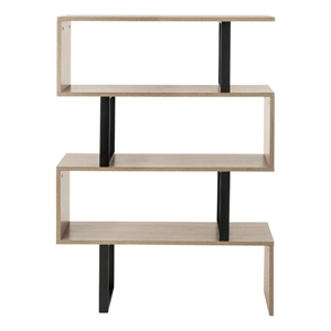 Safavieh Louise Wood and Iron Etagere in Light Brown / Black
