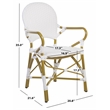Safavieh Hooper Wood and Metal Arm Chair in White