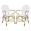 Safavieh Hooper Wood and Metal Arm Chair in White