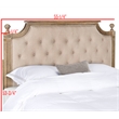 Safavieh Rustic Wood and Linen Headboard  in Taupe / Oak