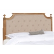 Safavieh Rustic Wood and Linen Headboard  in Taupe / Oak
