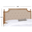 Safavieh Rustic Wood and Linen Headboard  in Taupe / Oak