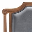 Safavieh Hudson Wood and Velvet Headboard  in Gray / Oak