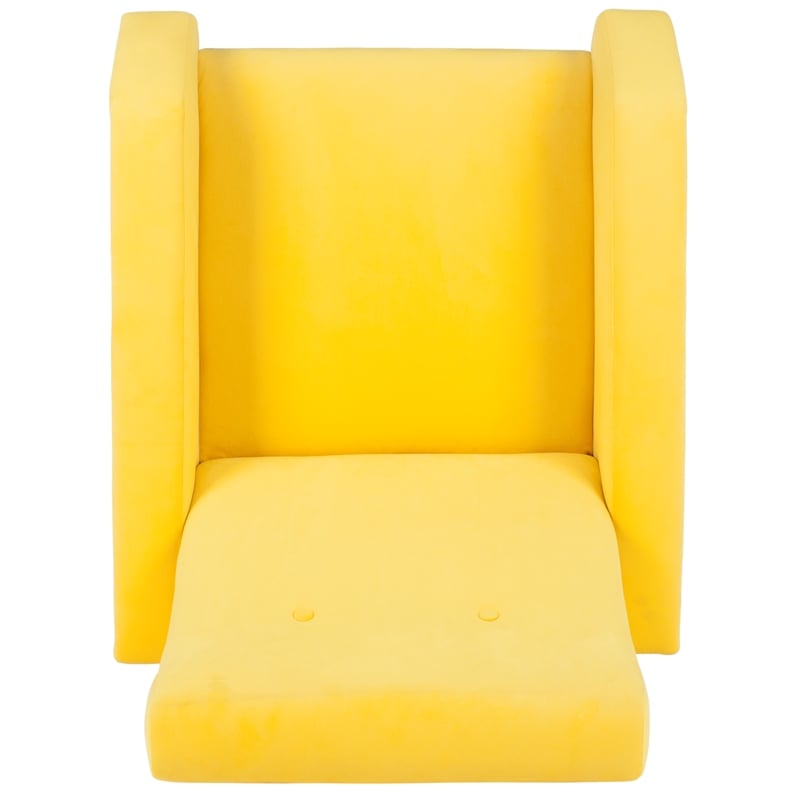 Safavieh Aida Wood and Iron Accent Chair in Yellow