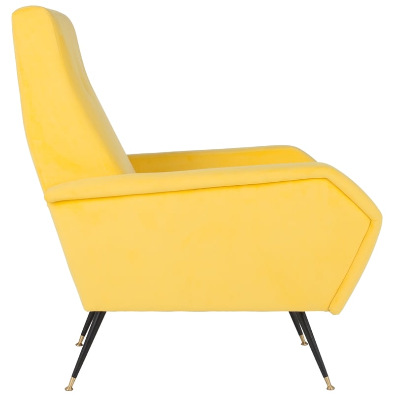 Safavieh Aida Wood and Iron Accent Chair in Yellow