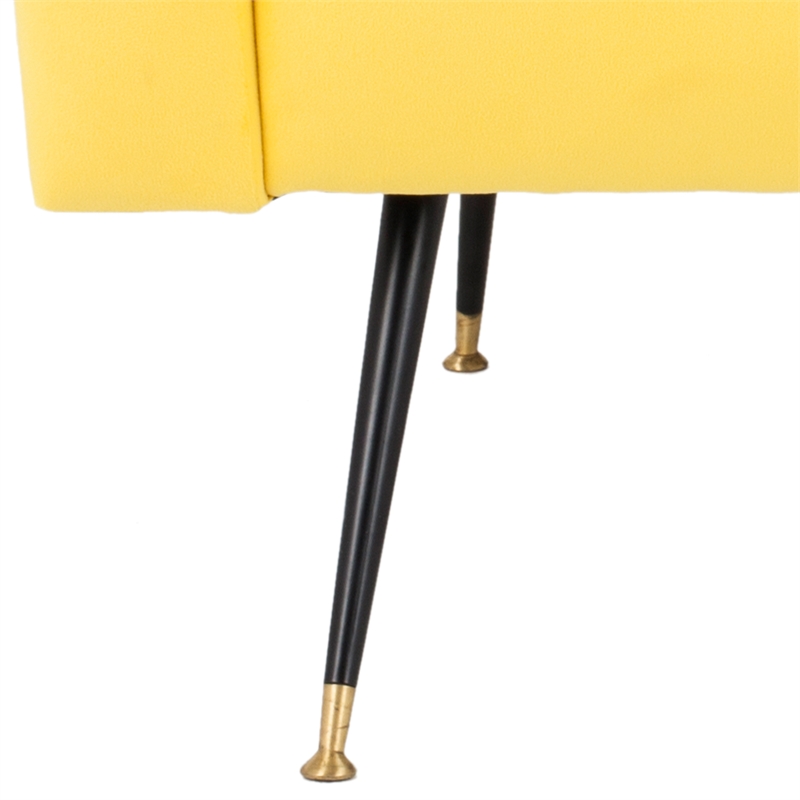 Safavieh Aida Wood and Iron Accent Chair in Yellow