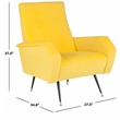 Safavieh Aida Wood and Iron Accent Chair in Yellow