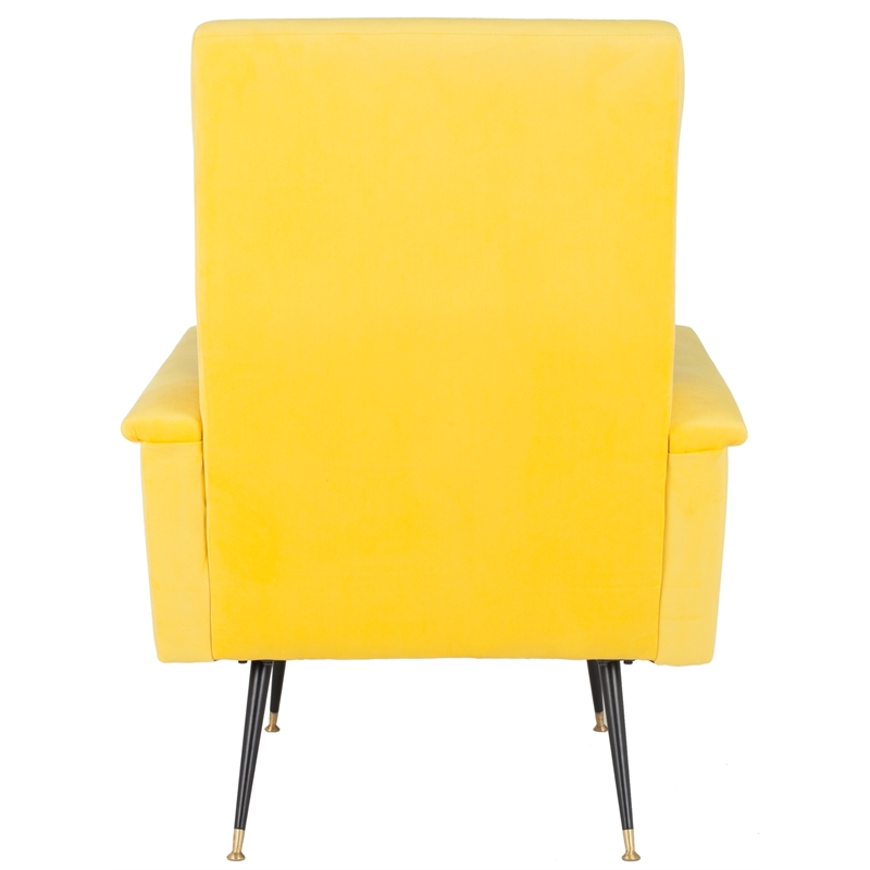 Safavieh Aida Wood and Iron Accent Chair in Yellow