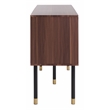 Safavieh Shiloh Wood and Metal Media Stand in White / Walnut