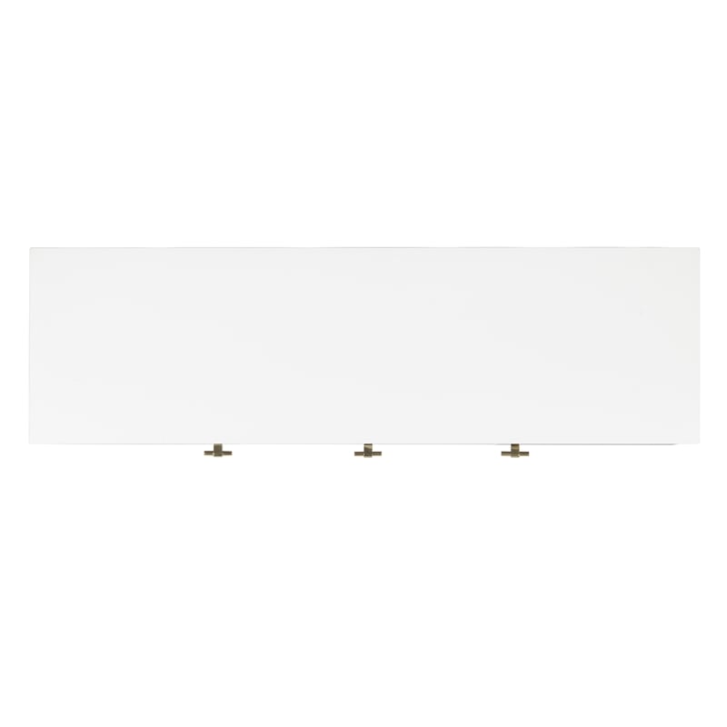 Safavieh Genevieve Wood and Metal Media Stand  in Walnut / White