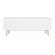 Safavieh Genevieve Wood and Metal Media Stand  in Walnut / White