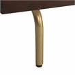 Safavieh Genevieve Wood and Metal Media Stand  in Walnut / White