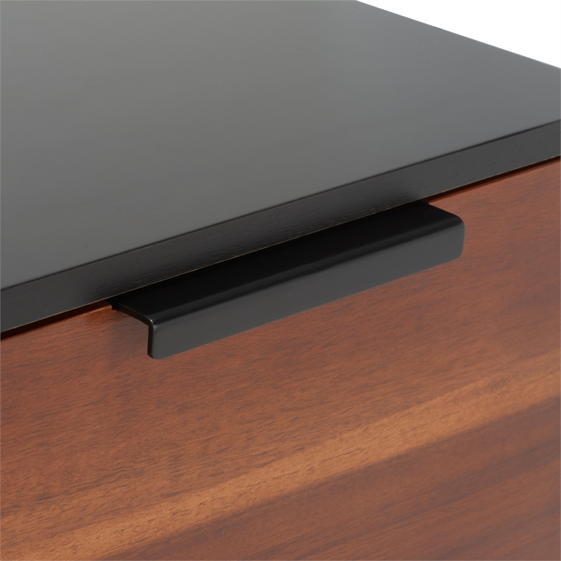 Safavieh Vance Wood and Metal 1Door 2Drawer 2Shelf Media Stand in Black / Brown