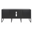 Safavieh Vance Wood and Metal 1Door 2Drawer 2Shelf Media Stand in Black / Brown