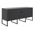 Safavieh Vance Wood and Metal 1Door 2Drawer 2Shelf Media Stand in Black / Brown