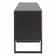 Safavieh Vance Wood and Metal 1Door 2Drawer 2Shelf Media Stand in Black / Brown