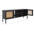 Safavieh Zadie 2 Shelf Wood Media Stand in Black / Natural