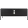 Safavieh Zadie 2 Shelf Wood Media Stand in Black / Natural