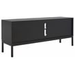 Safavieh Zadie 2 Shelf Wood Media Stand in Black / Natural