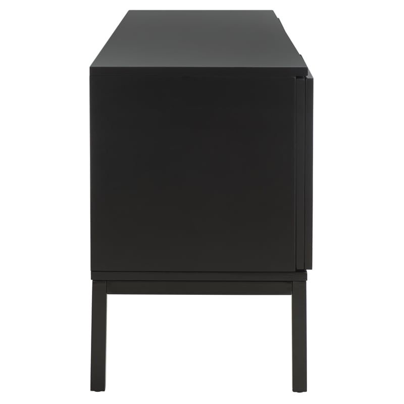 Safavieh Zadie 2 Shelf Wood Media Stand in Black / Natural