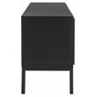 Safavieh Zadie 2 Shelf Wood Media Stand in Black / Natural