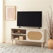 Safavieh Claude Wood 1Door 2Shelf Media Stand in White / Natural