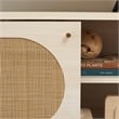 Safavieh Claude Wood 1Door 2Shelf Media Stand in White / Natural